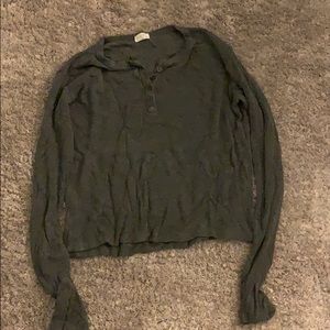 grey long sleeve top